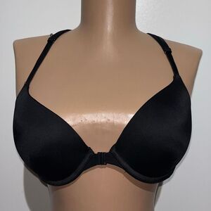 PINK Victoria's Secret Women's Black Rainbow Cross Strap Back Bra Size 34B
